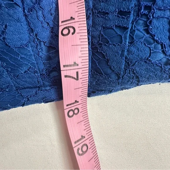 Adrianna Papell Women's Blue Lace Sheath Sz14 Cocktail dress - Picture 9 of 9